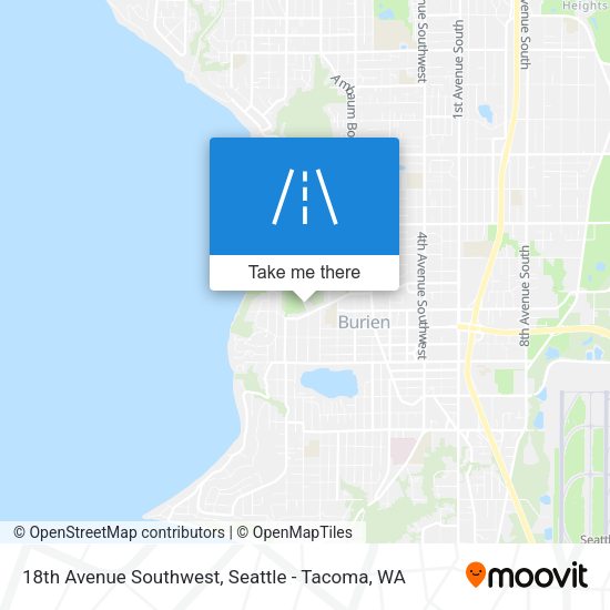 18th Avenue Southwest map