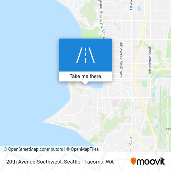20th Avenue Southwest map