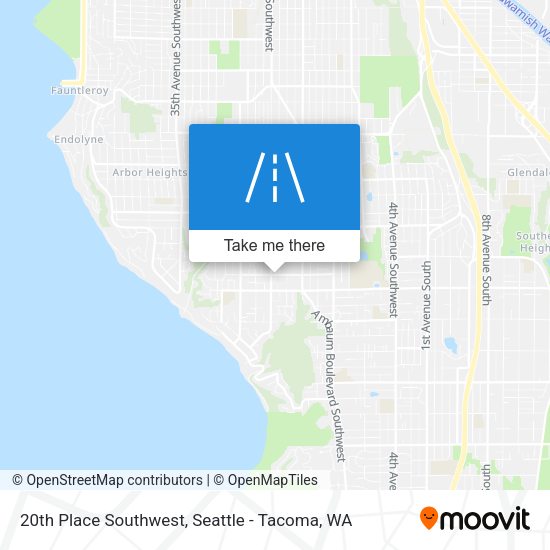 Mapa de 20th Place Southwest