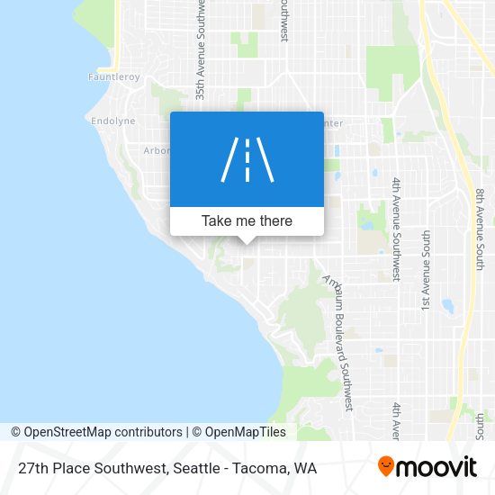 27th Place Southwest map