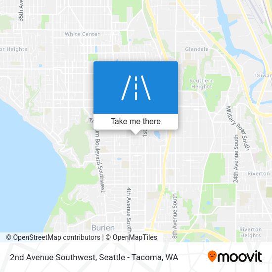 2nd Avenue Southwest map