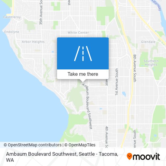 Ambaum Boulevard Southwest map