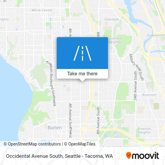 Mapa de Occidental Avenue South