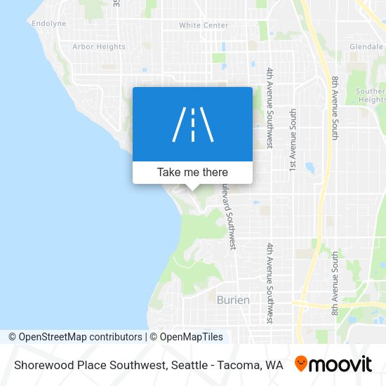 Shorewood Place Southwest map