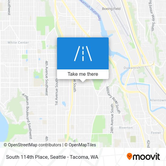 South 114th Place map
