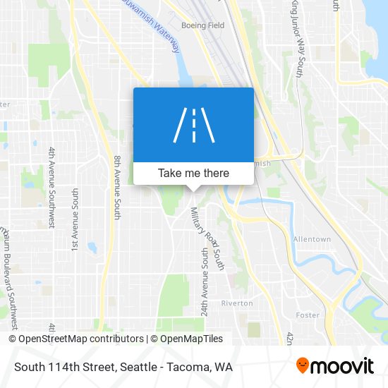 South 114th Street map