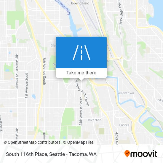 South 116th Place map