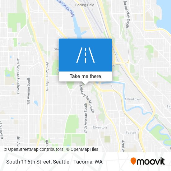 South 116th Street map