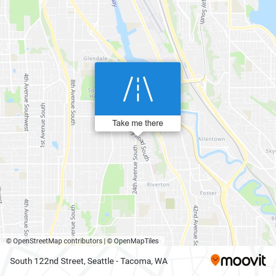 South 122nd Street map