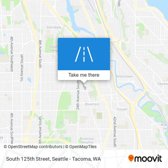 South 125th Street map