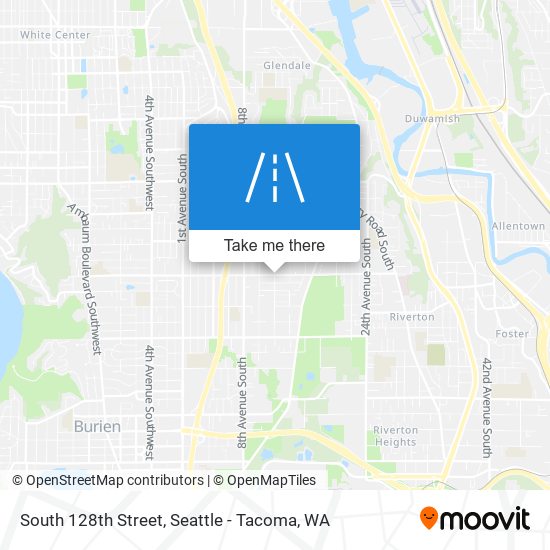 South 128th Street map