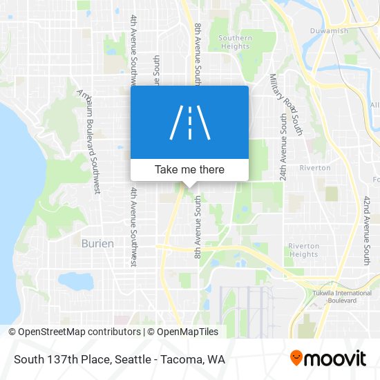 South 137th Place map