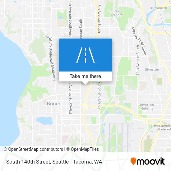 South 140th Street map