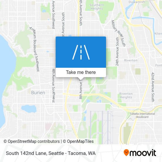 South 142nd Lane map