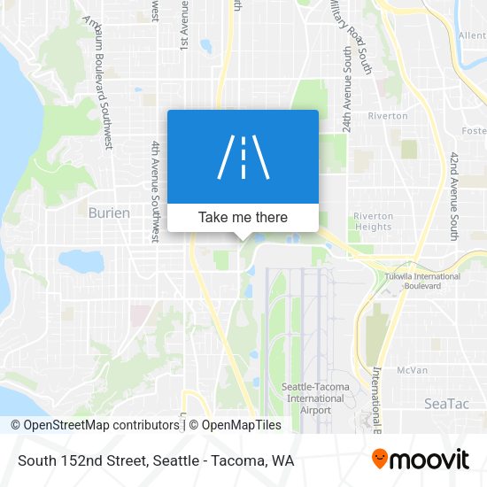 South 152nd Street map