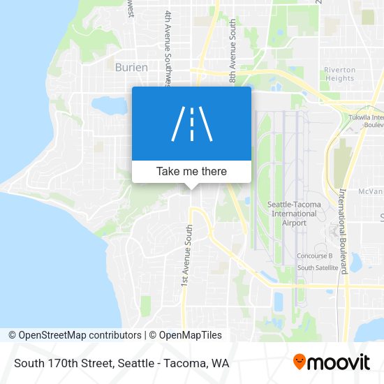 South 170th Street map