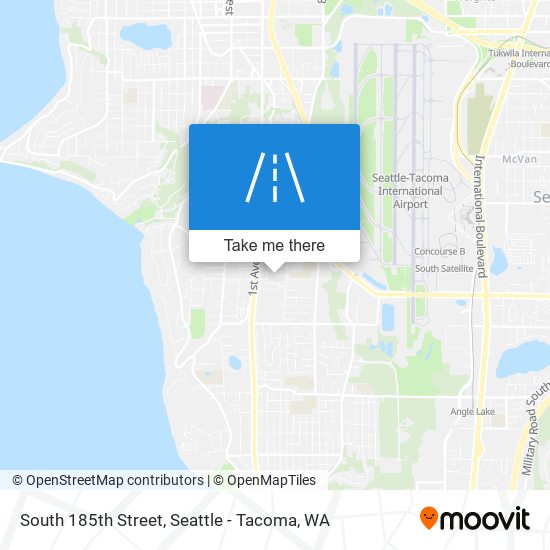 South 185th Street map