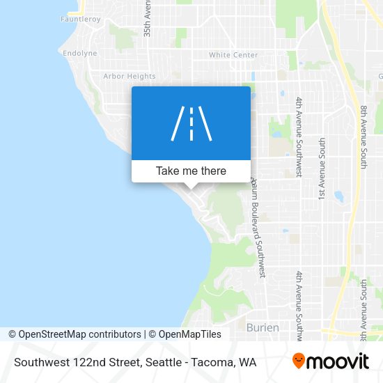 Southwest 122nd Street map
