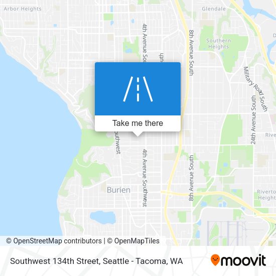 Southwest 134th Street map