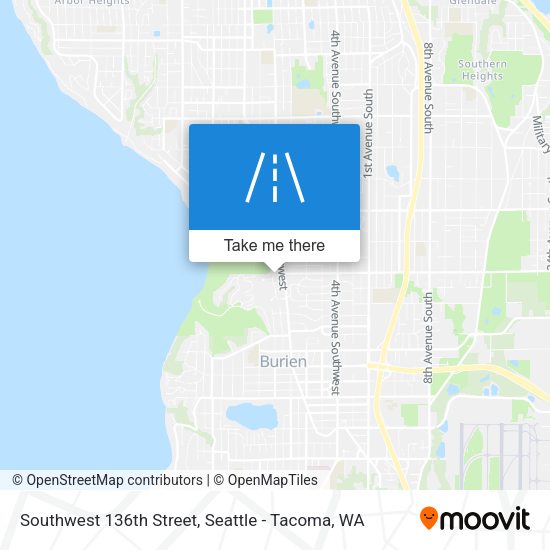Southwest 136th Street map
