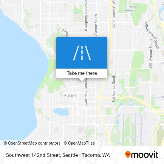 Southwest 142nd Street map