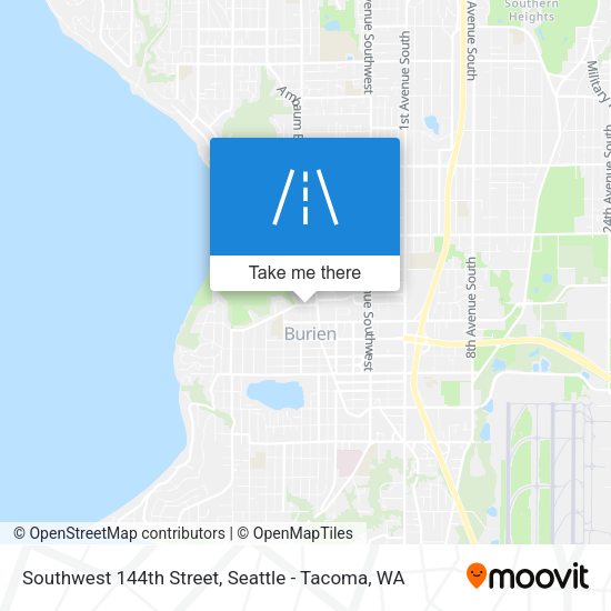 Southwest 144th Street map