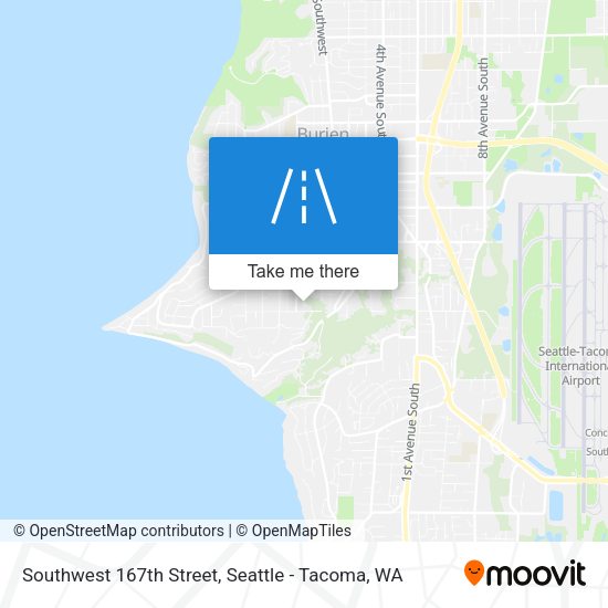 Southwest 167th Street map
