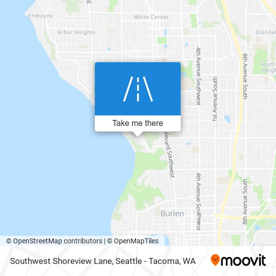 Southwest Shoreview Lane map