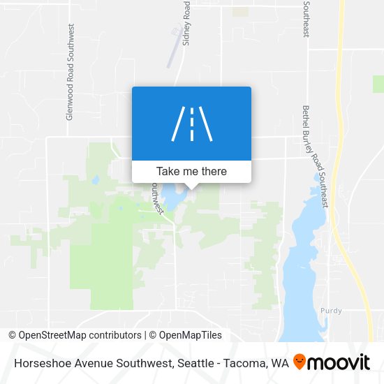 Horseshoe Avenue Southwest map