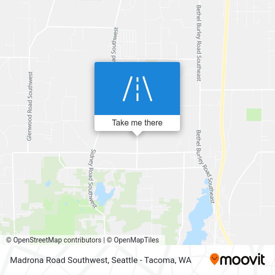 Madrona Road Southwest map