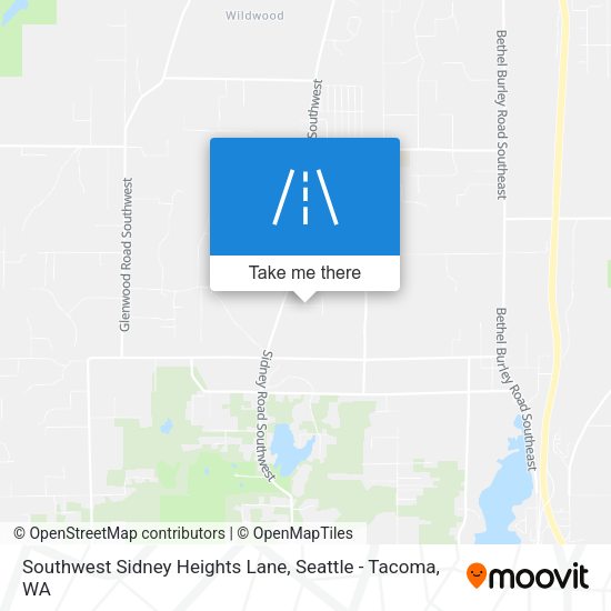 Southwest Sidney Heights Lane map