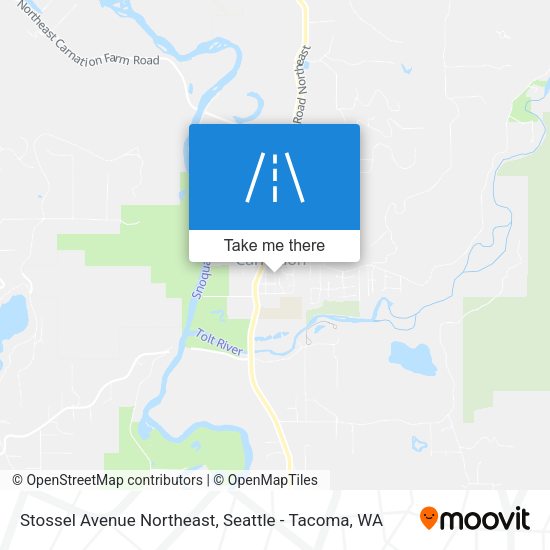 Stossel Avenue Northeast map