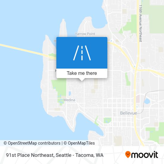 91st Place Northeast map