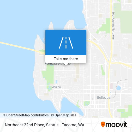 Northeast 22nd Place map