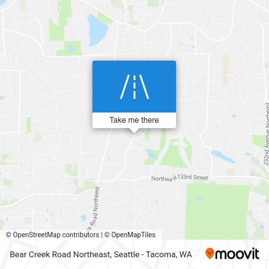 Bear Creek Road Northeast map