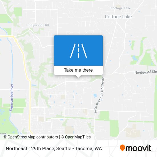 Northeast 129th Place map
