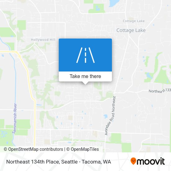 Northeast 134th Place map