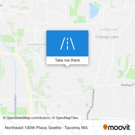 Northeast 140th Place map