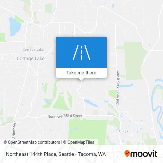 Northeast 144th Place map