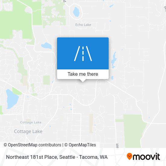 Northeast 181st Place map