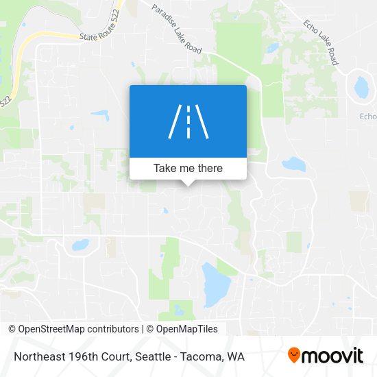 Northeast 196th Court map