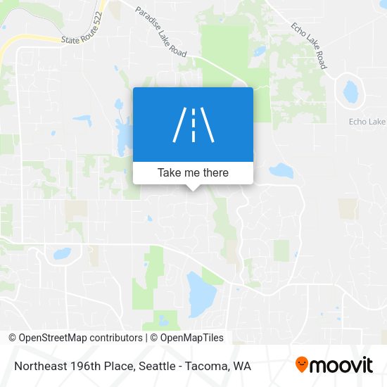 Northeast 196th Place map