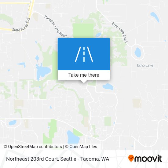 Northeast 203rd Court map
