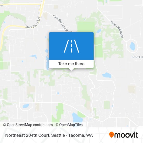 Northeast 204th Court map