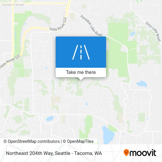 Northeast 204th Way map