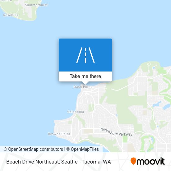 Beach Drive Northeast map