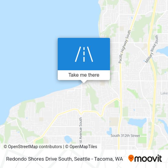 Redondo Shores Drive South map