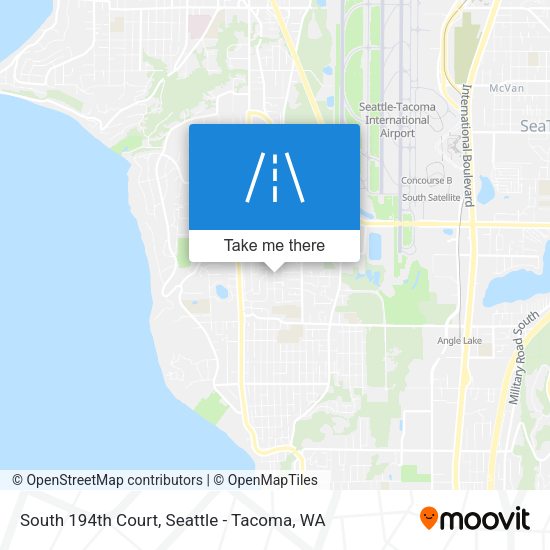 South 194th Court map