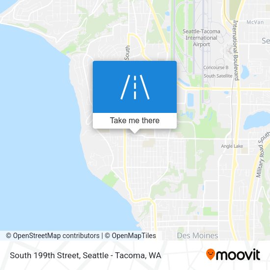 South 199th Street map