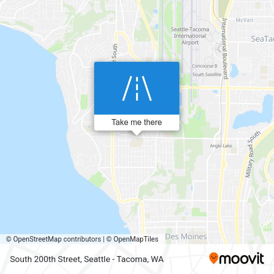 South 200th Street map